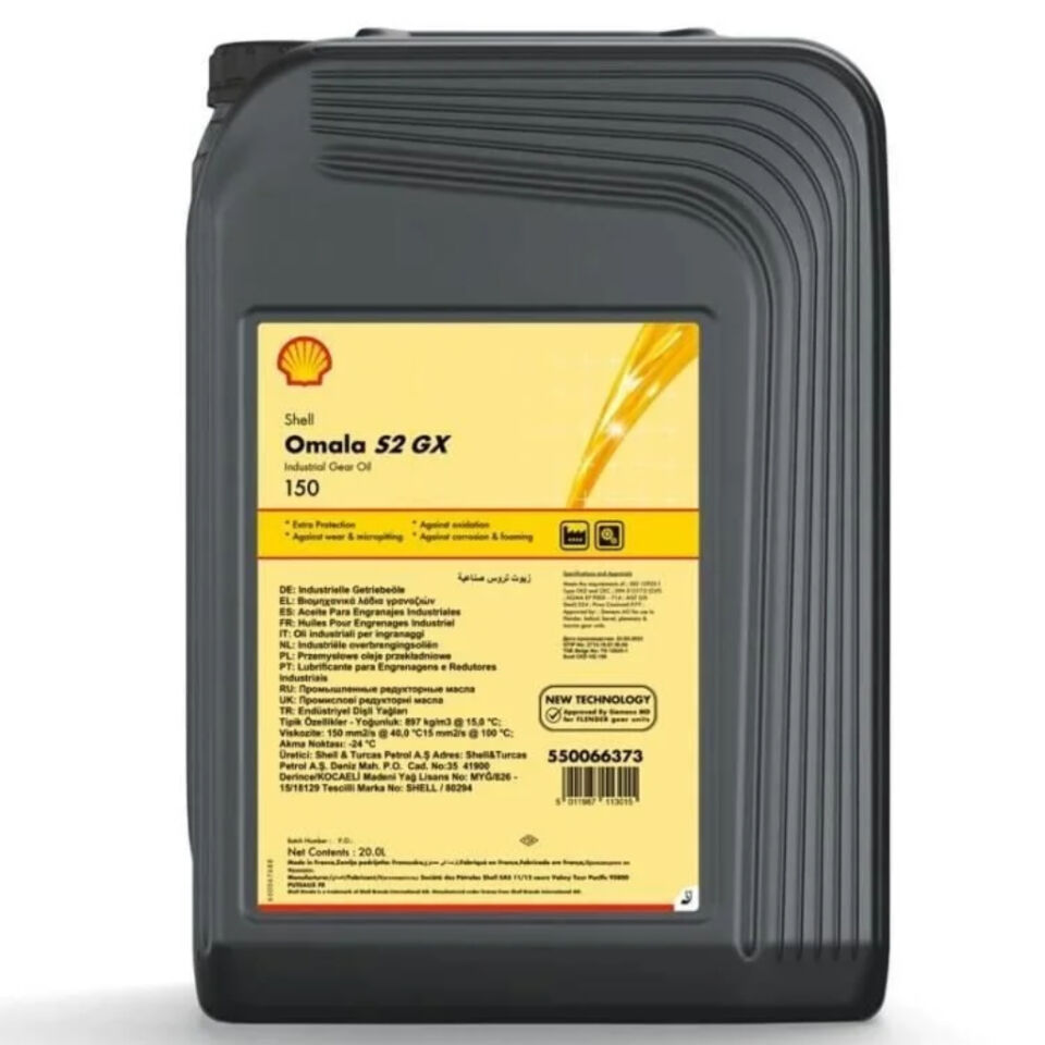 Shell Omala S2 GX 150 - 20 Litre Dişli Yağı