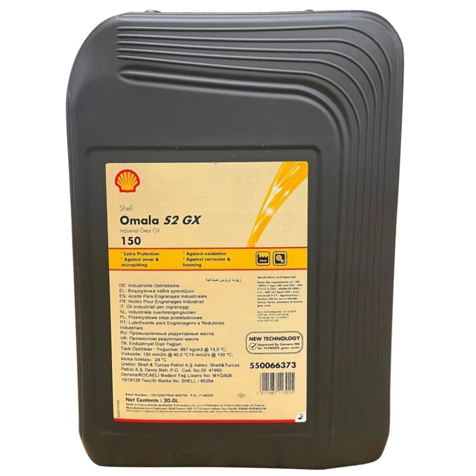 Shell Omala S2 GX 150 - 20 Litre Dişli Yağı