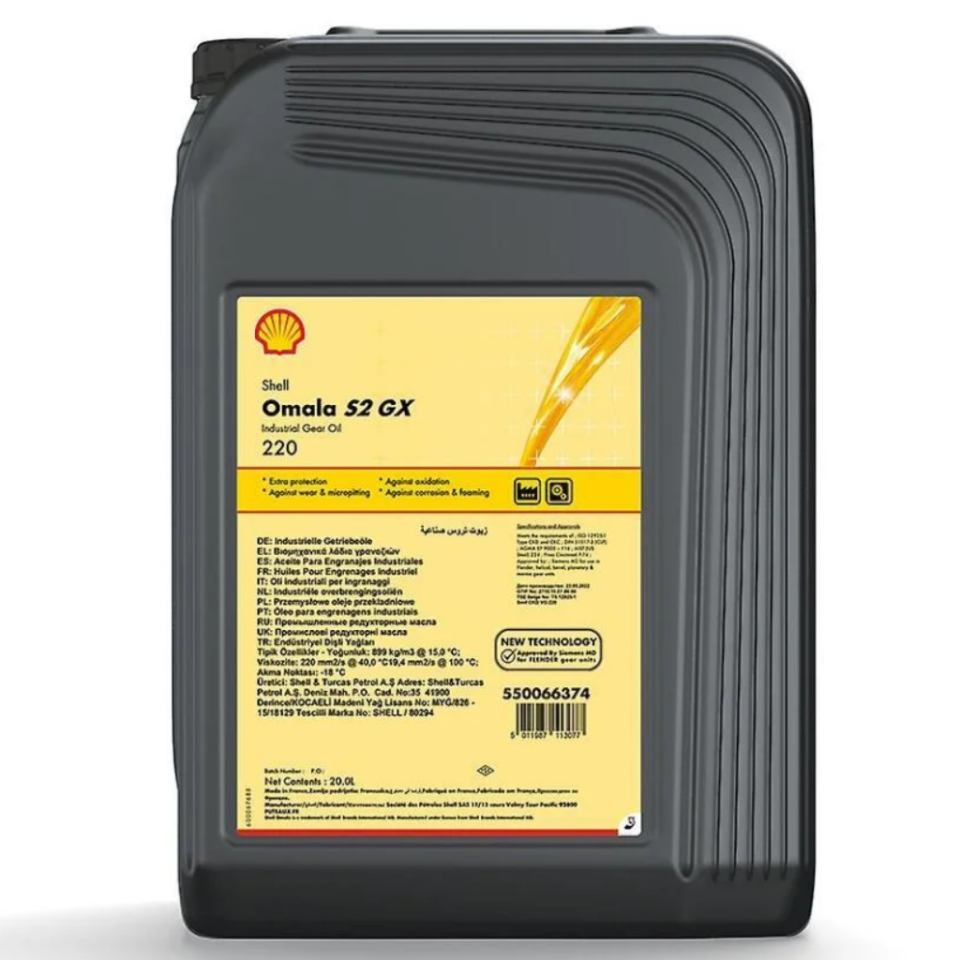 Shell Omala S2 GX 220 - 20 Litre Dişli Yağı