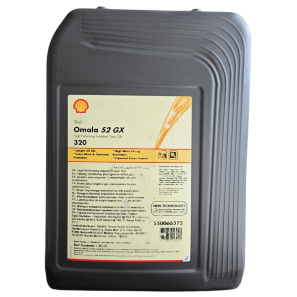 Shell Omala S2 GX 320 - 20 Litre Dişli Yağı