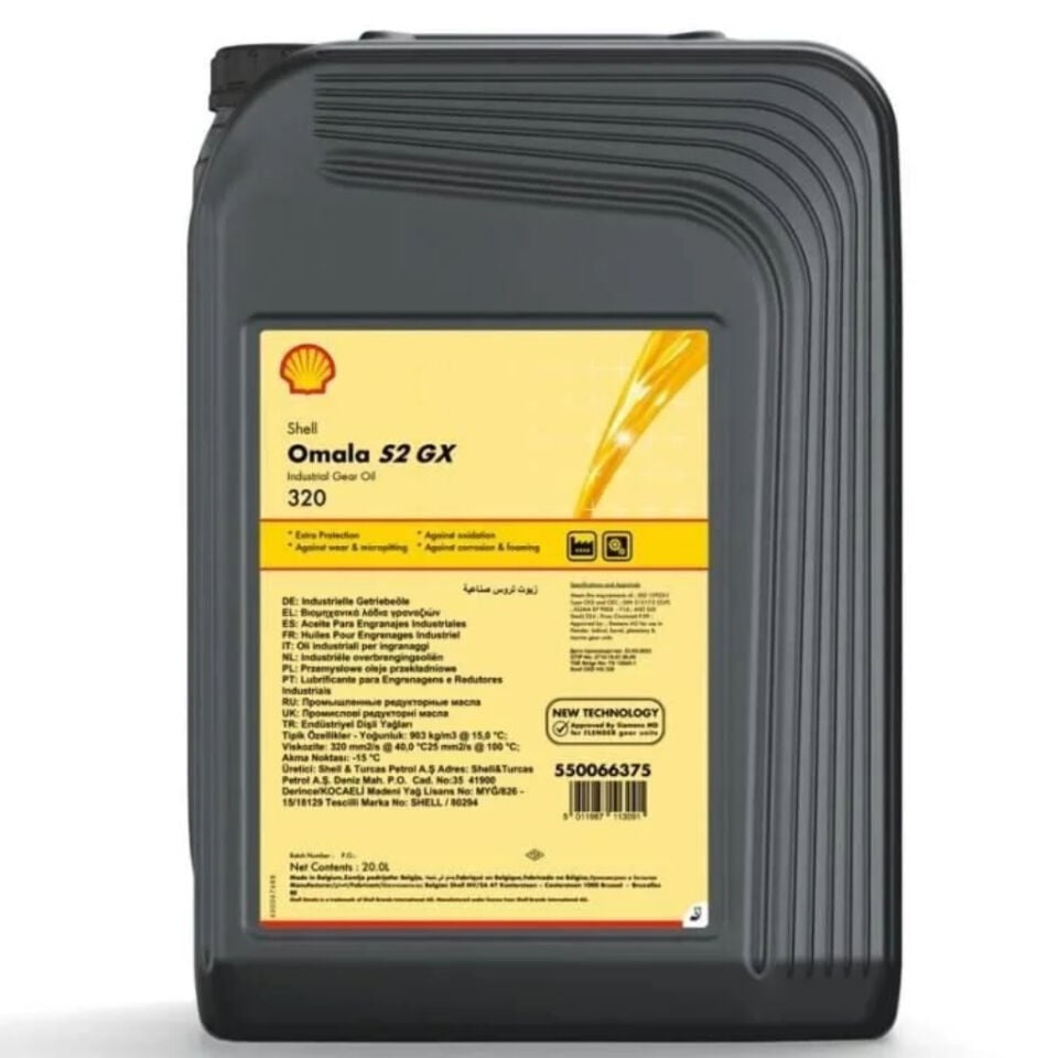 Shell Omala S2 GX 320 - 20 Litre Dişli Yağı