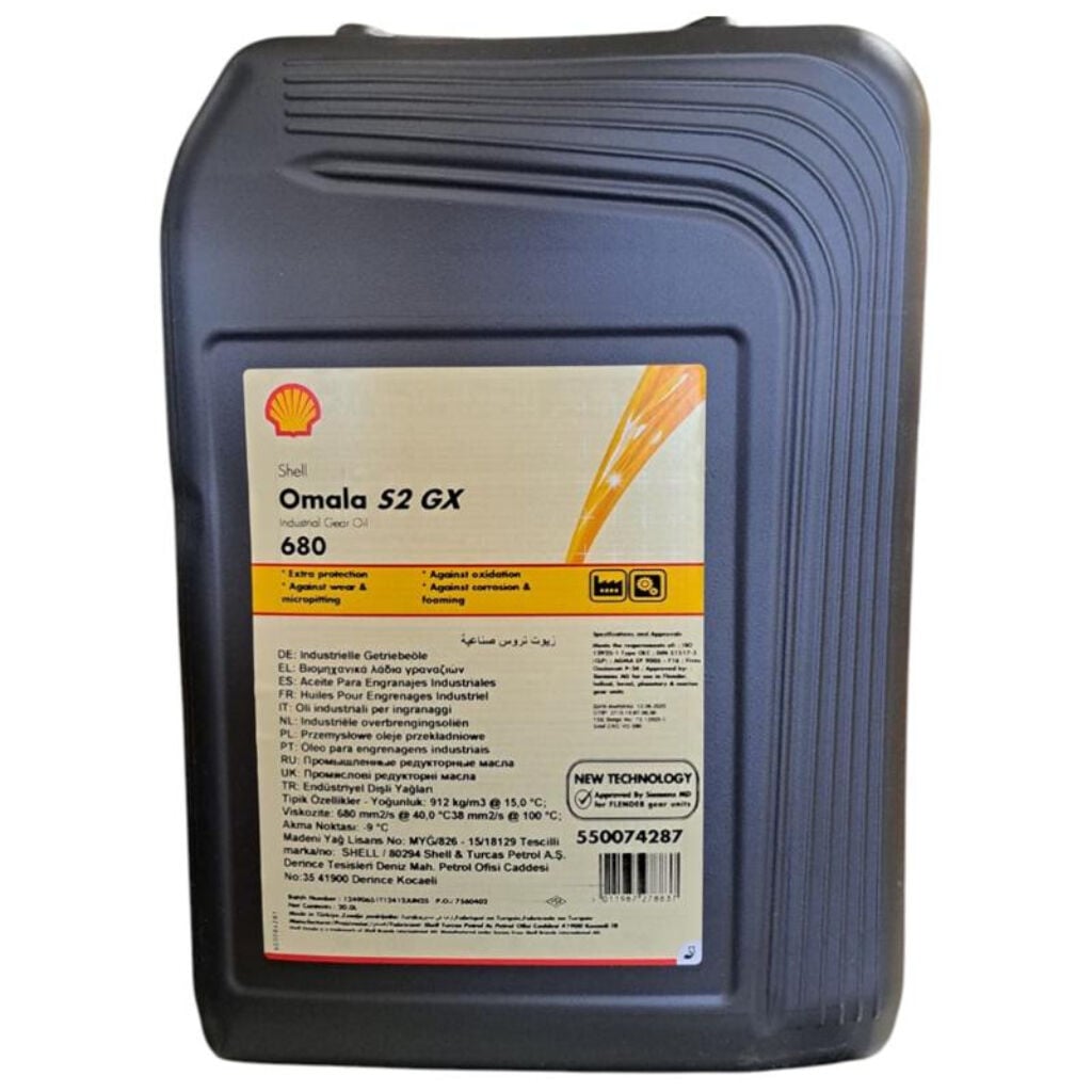 Shell Omala S2 GX 680 - 20 Litre Dişli Yağı
