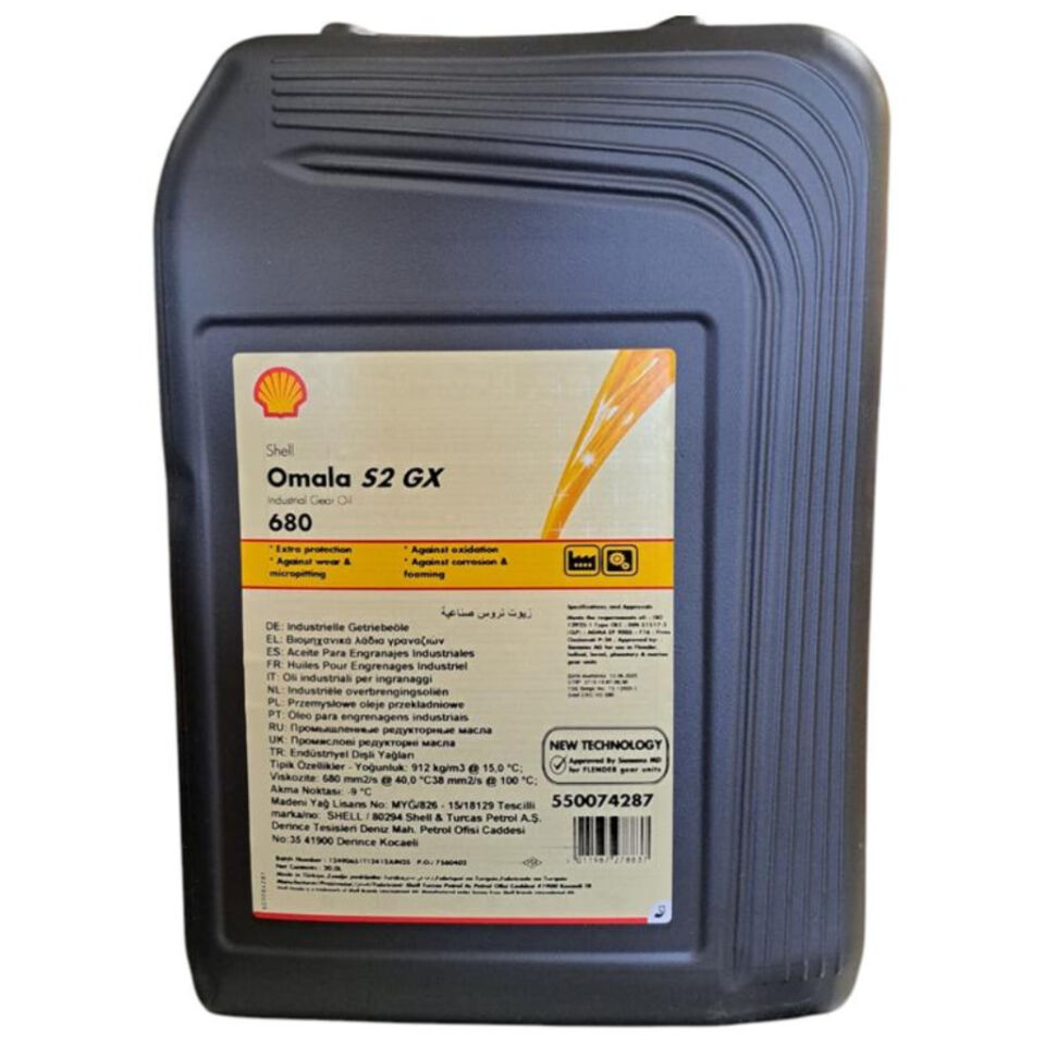 Shell Omala S2 GX 680 - 20 Litre Dişli Yağı