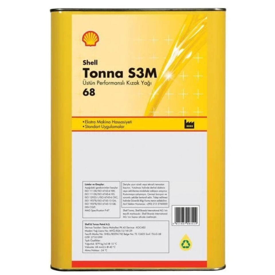 Shell Tonna S3 M 68 - 15 Litre Kızak Yağı