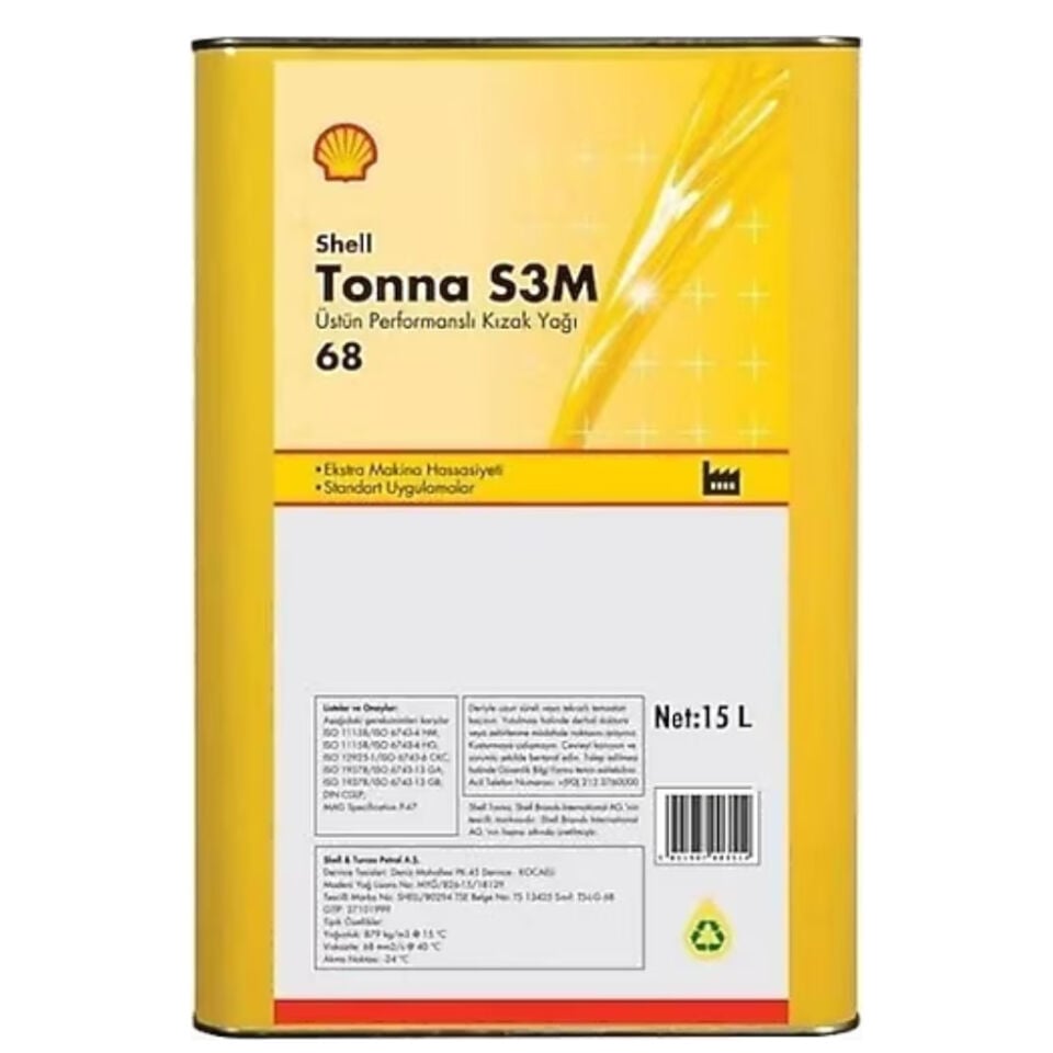 Shell Tonna S3 M 68 - 15 Litre Kızak Yağı